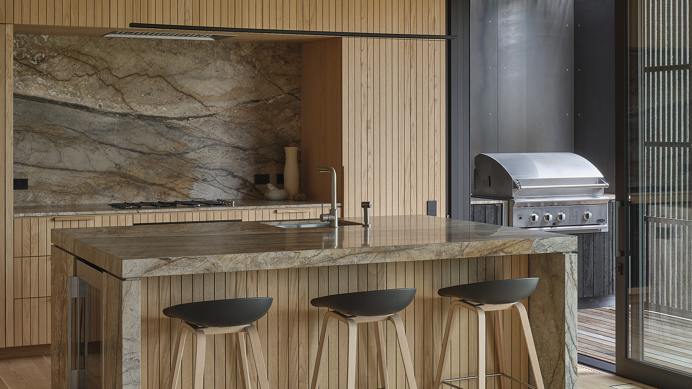 Wooden kitchen detailing
