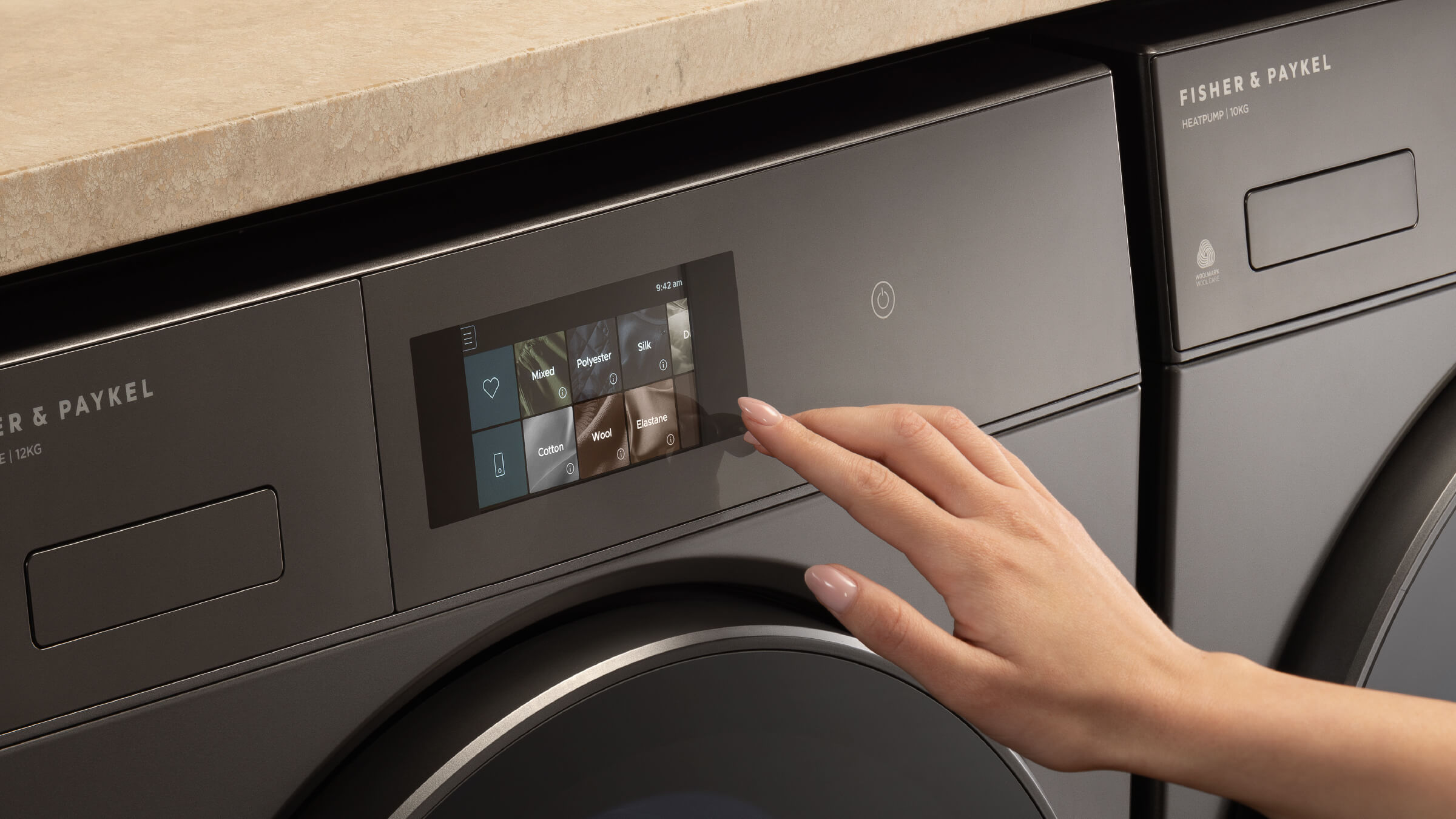 Hand on touchscreen interface