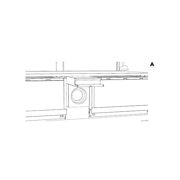 diagram showing an empty filter casing